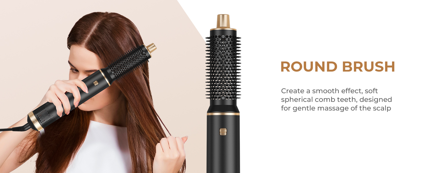 Atopskins Airbrush Haarstyler 5-в-1: Фен-щітка, стайлер для волосся, випрямляч, плойка (бірюзовий)