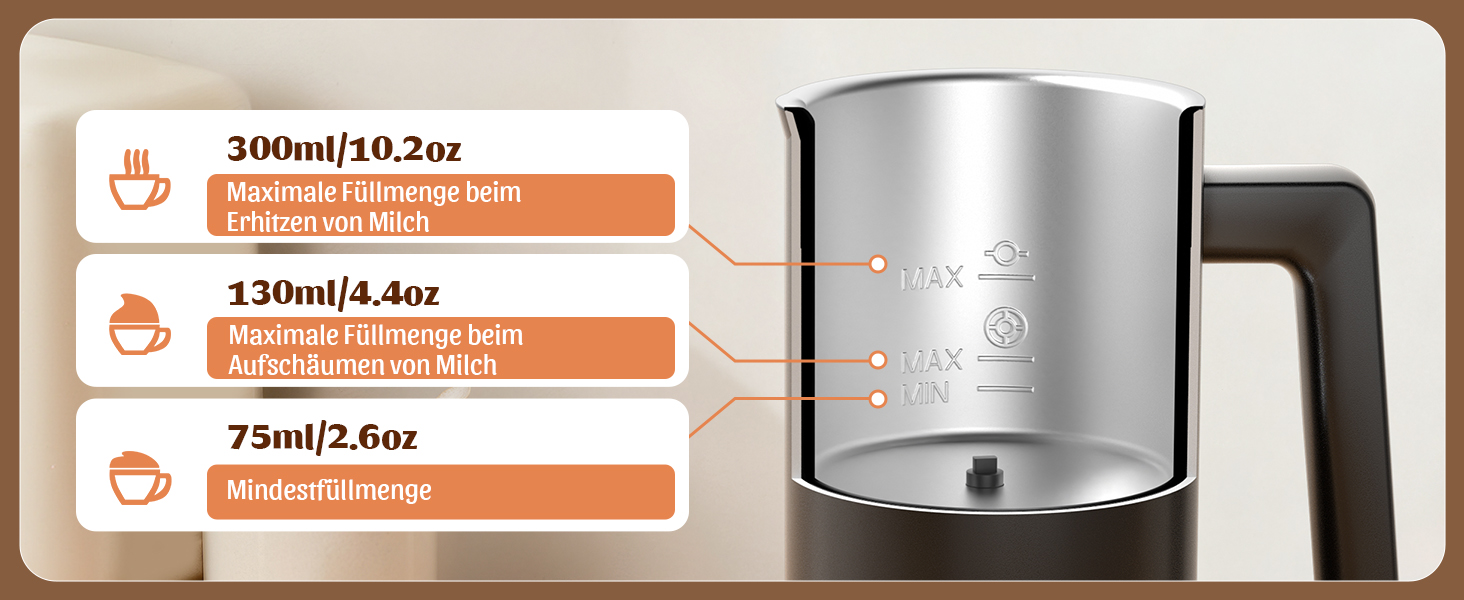 Електричний спінювач молока YISSVIC 4-в-1: автоматичний, 500W, антипригарне покриття, для капучіно, лате, макіато