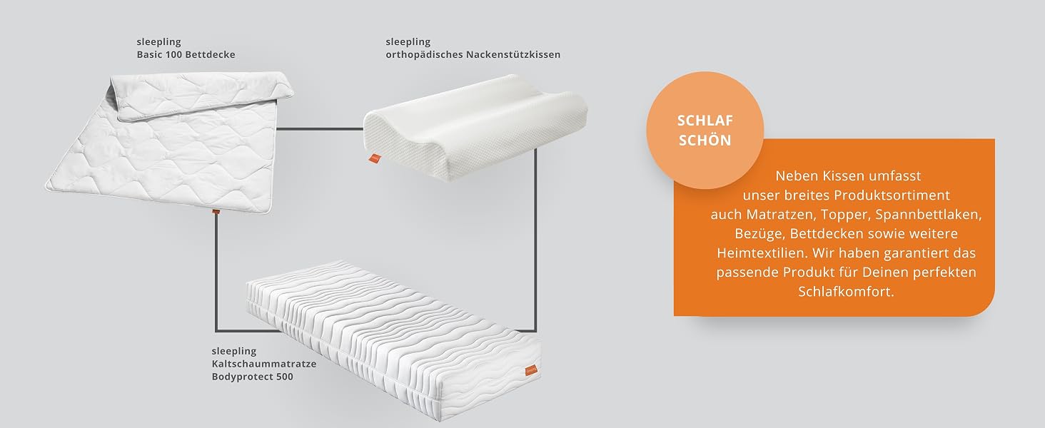 Ортопедична подушка для шиї з ефектом пам'яті Memory Foam, ергономічна подушка для сну проти болю в шиї, регульована по висоті, з чохлом, 33x60 см