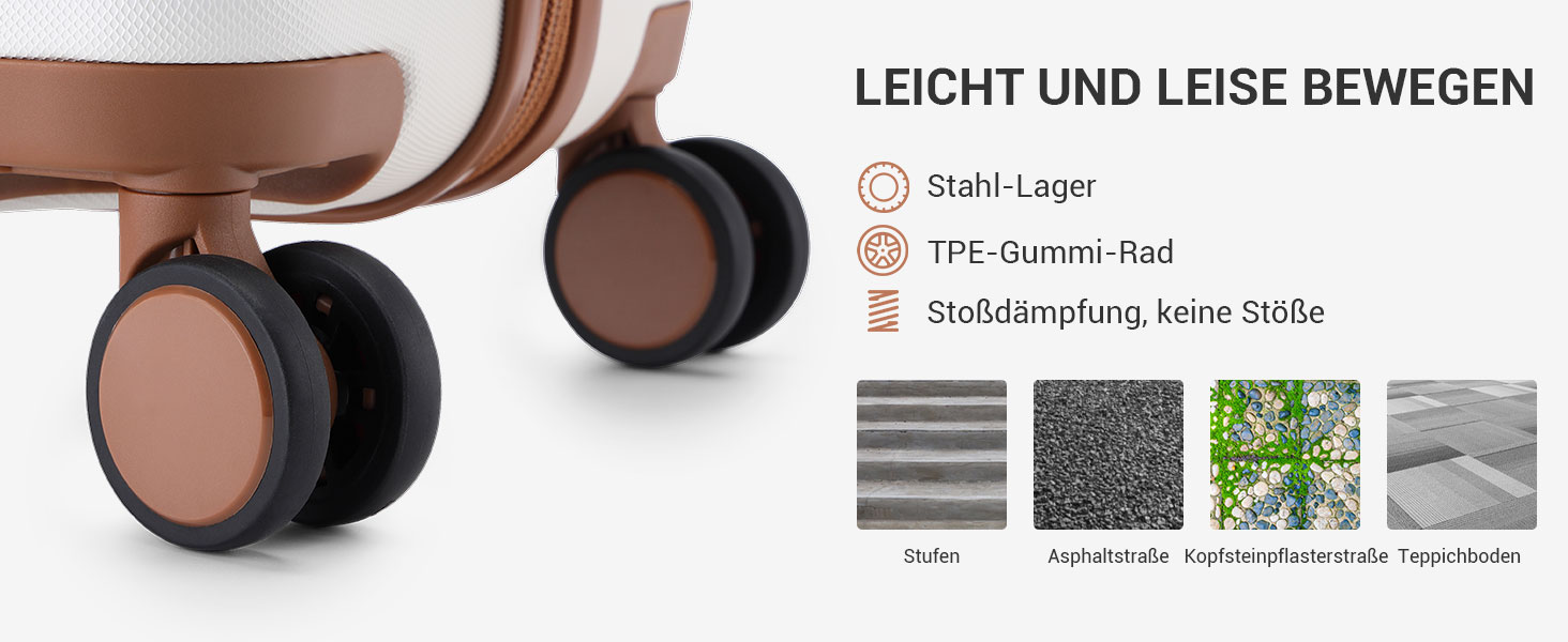 Набір валіз British Traveller: ручна валіза 54x36.5x21.5 см + косметичка 31x25x17 см, ABS+PC, кремовий