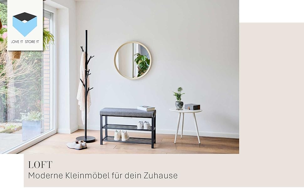 Настінний вішак для одягу Loft - металевий, білий, 5 гачків, 170 см - для прихожей, спальні, офісу