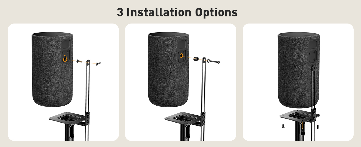 Підставка для колонок Perlegear PGSS12, регульована висота 83-107 см, для сателітної акустики, з кабельною організацією, 6 кг