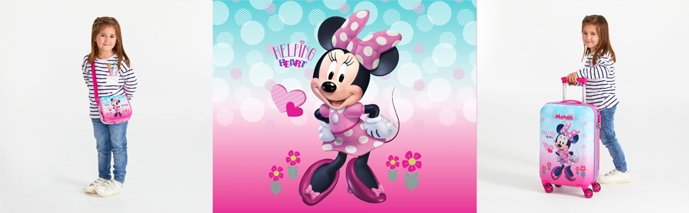 Дитячий багаж Disney Minnie Heart 55 сантиметрів 37.4 Рожевий (рожевий) корпус кабіни