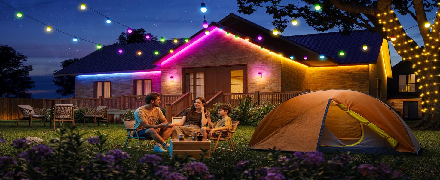Govee LED стрічка 10м для вулиці, RGBIC, водонепроникна IP65, з керуванням Alexa та Google Assistant, для тераси, вечірок