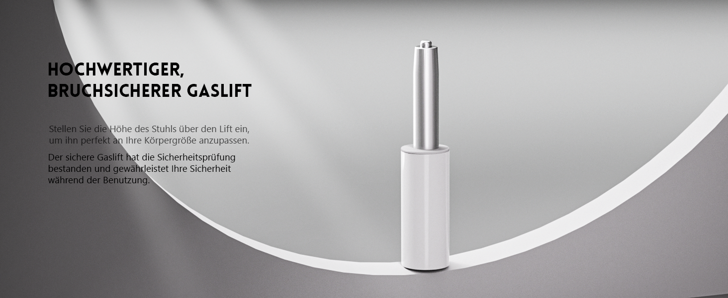 Ергономічне крісло для офісу та геймінгу, широке сидіння, регульовані підлокітники, біло-сіре, 90° підйом підлокітників