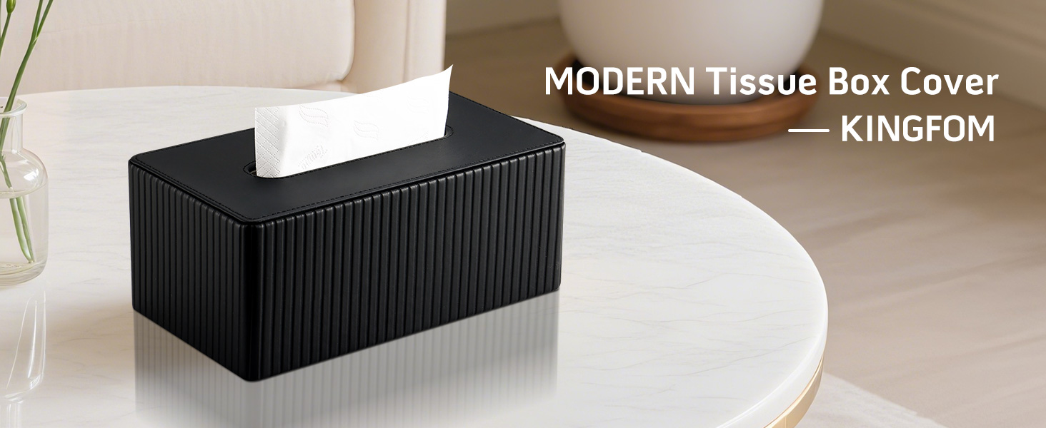 Скляниця для серветок KINGFOM, бежева, прямокутна, з PU шкіри – декоративна скляниця для серветок для вітальні, ванної кімнати та офісу