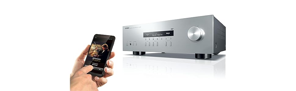 Стерео ресивер Yamaha RS-202D DAB, сріблястий