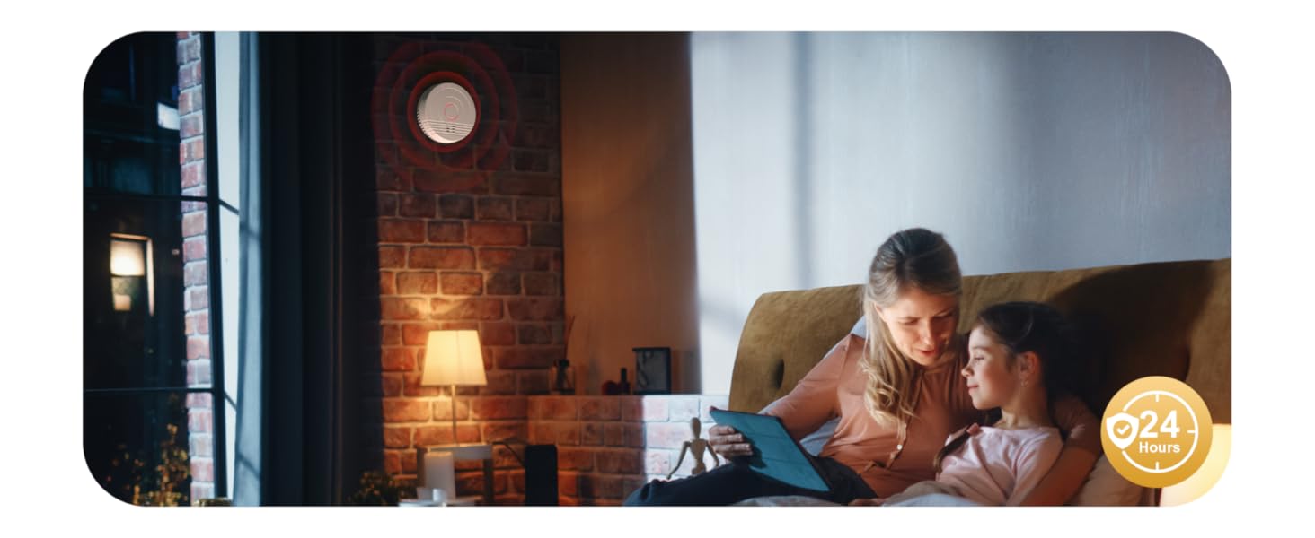 Датчик диму GS536GC з магнітною кріпленням, 5 шт. - Пожежний детектор з фотоелектричним сенсором, сертифікований DIN EN14604, 85 дБ