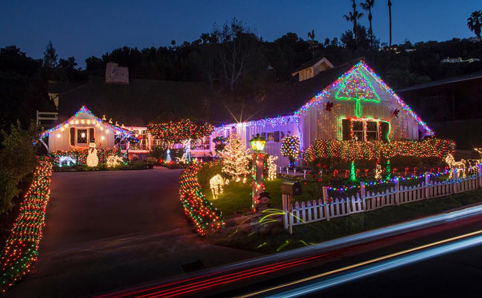 EASTERNSTAR Гірлянда світлодіодна мідний дріт 20м, 200 LED, EU штекер, 8 режимів, вологостійка, для декору інтер'єру, екстер'єру, саду, вечірки, Різдва, тепле біле світло