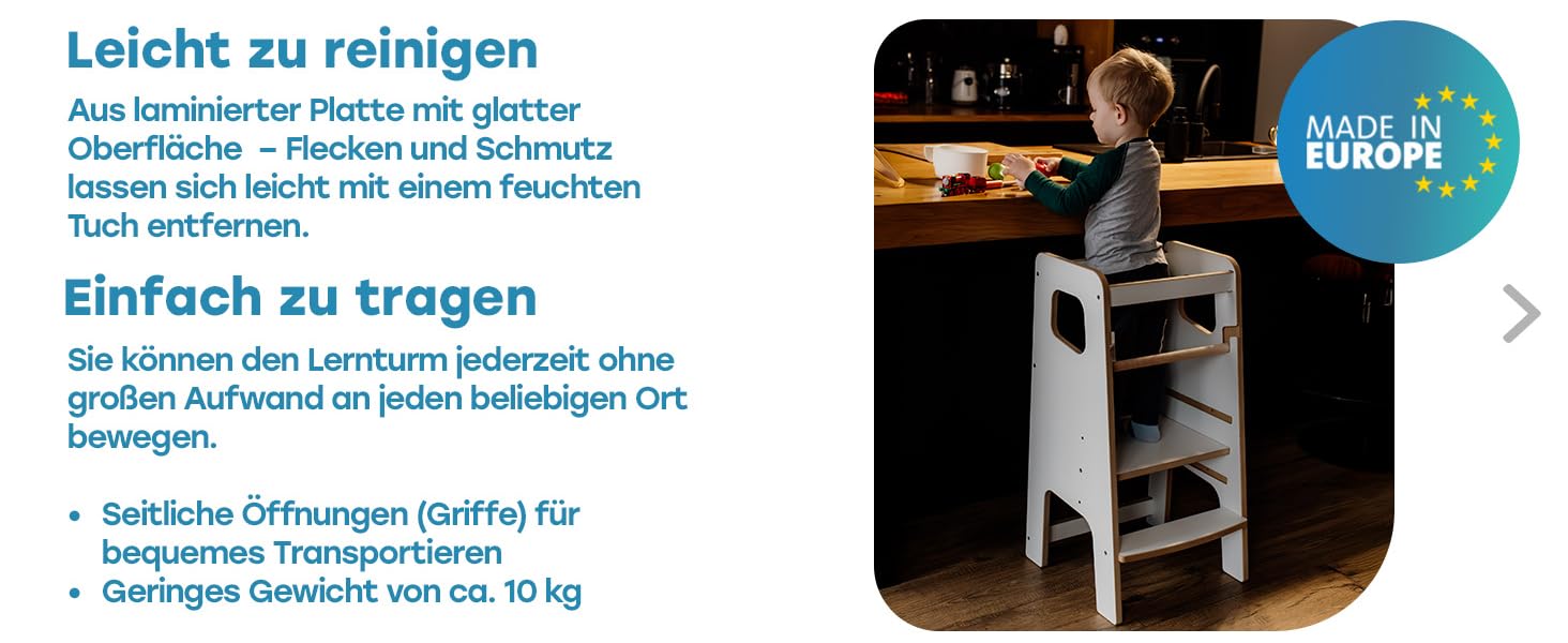 Дитячий навчальний стільчик Монтессорі з перекладиною – білий кухонний помічник, підставка для малюків, безпечний та надійний, з фіксатором, регульована висота, улюблець батьків, сучасний та стійкий, модель 4 - Білий (модель 3 - Білий)