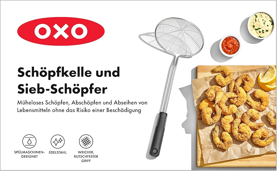 OXO GG Нержавіюча сталева друшляк-счотувач 3 л, Metall