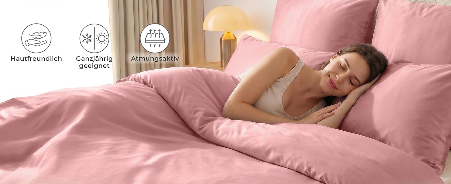 Постільна білизна LAYNENBURG Premium Mako Satin, 100% бавовна, Оеко-Текс 100, охолоджуюча літня комплект з підковдрою 135x200 см та наволочкою 80x80 см, шавлієвий колір