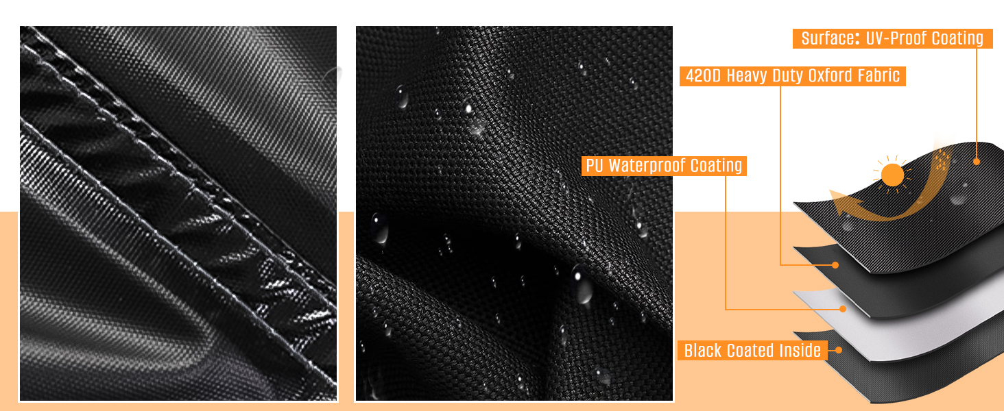 Захисний чохол для садово-патіо меблів, 250x250x90 см, водовідштовхуючий, стійкий до УФ-випромінювання, 420D, для вулиці