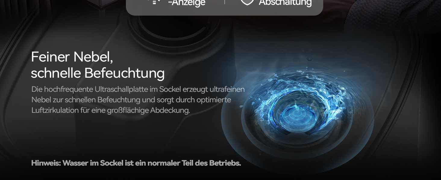 Зволожувач повітря автоматичний для спальні та великих приміщень 4.5 л, з таймером, сенсором вологості, до 18 годин роботи, автовимкнення, 360° розпилення (Чорний)