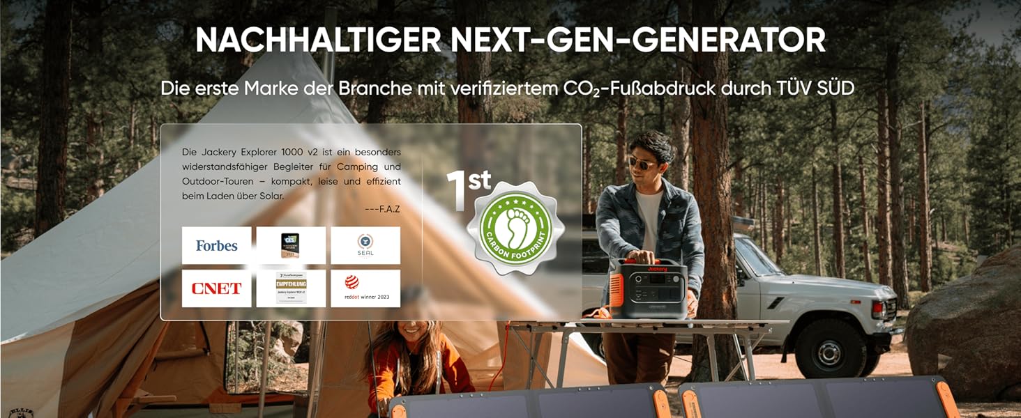 Jackery Explorer 1000 v2 - портативна електростанція, 1070Wh LiFePO4, 1500W, USB-C, швидка зарядка, для кемпінгу та подорожей