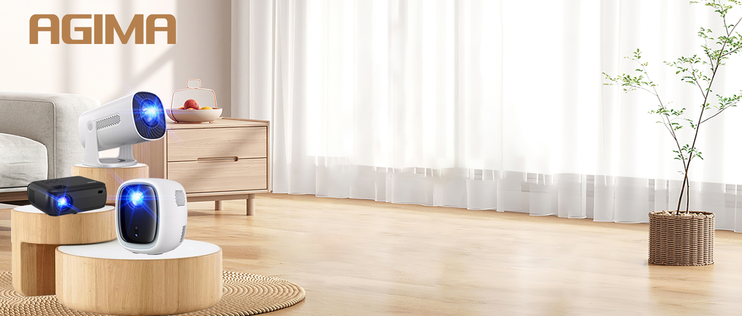 Портативний проєктор Mini Beamer: 1080P, 4K, Android, iOS, WiFi, Bluetooth, 180°