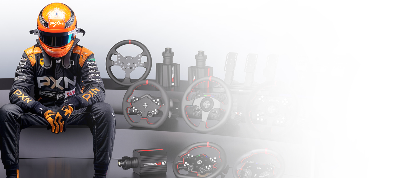 PXN V3 Pro Ігровий кермо з педалями для ПК, PS4, PS3, Xbox, Nintendo Switch. 180° поворот, вібрація, педалі, перемикачі швидкостей - Чорний