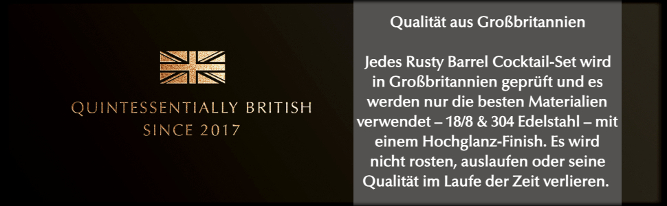 Набір коктейлів Rusty Barrel Mayfair шейкер з нержавіючої сталі та аксесуари в сріблясто-чорній подарунковій коробці