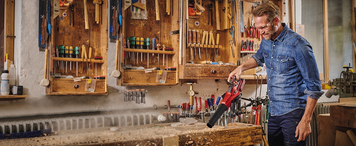 Einhell GE-UB 18/250 Li E-Solo Акумуляторний повітродув Power X-Change (18 В, 250 км/год, 3-частинна труба, регулювання швидкості, без акумулятора)