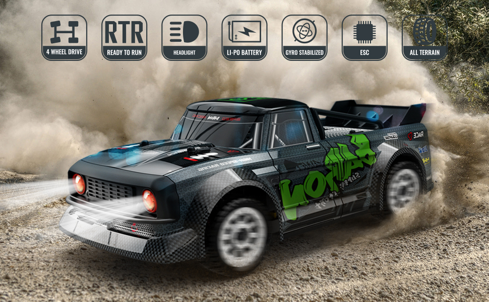 Радіокерований дрифт-кар Mostop 1/16, 4WD, 40 км/год, швидкісний міні RC автомобіль для дрифту з дистанційним керуванням