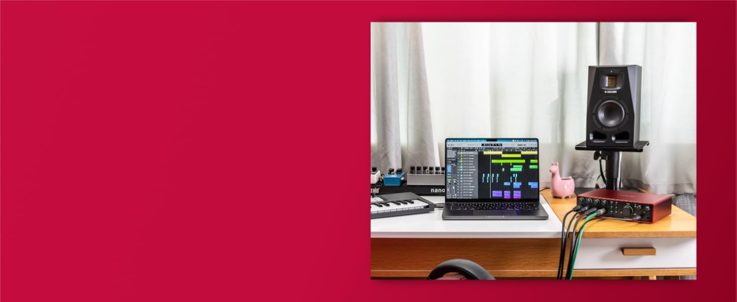Звукова карта Focusrite Scarlett 4i4 4-го покоління USB: для гітаристів, вокалістів, музикантів - Hi-Fi студійна якість, комплект програмного забезпечення
