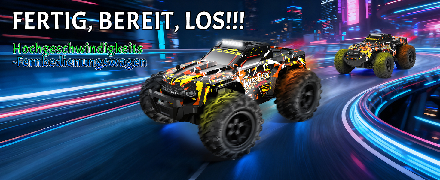 Радіокерований позашляховик BAZADER 1:18 з LED підсвіткою та розпилювачем води, 25 км/год, 2.4 GHz, для дітей від 4 років (Жовтий)