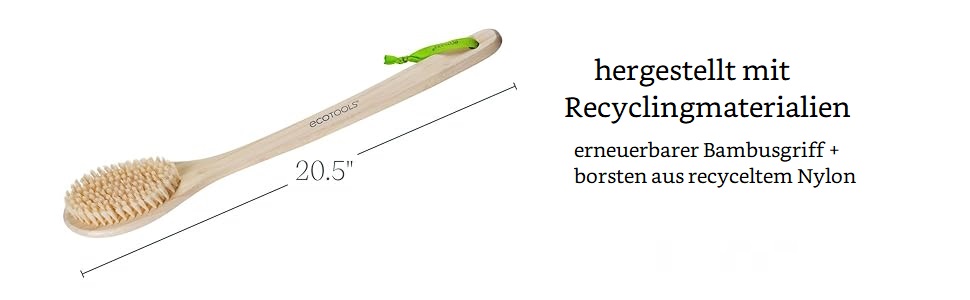 Щітка для тіла Ecotools Bamboo з бамбуковою щетиною, одностороння