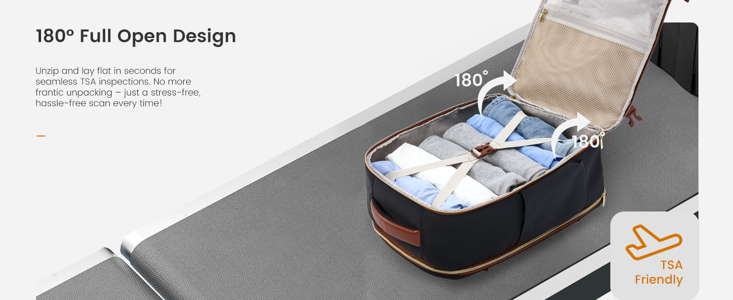 LOVEVOOK Рюкзак для ручної поклажі, 40L, чорний: для ноутбука 17.3