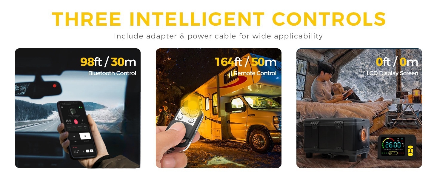 Дизельна автономка 8kW для вантажівок, фургонів, кемперів з Wi-Fi та адаптером, 12/24V/240V, автоматичний старт/стоп, вентиляція, чорна