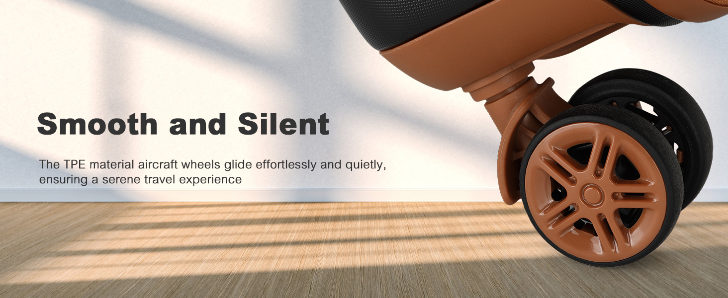 Чемодан-валіза KONO Mittelgroß (середній) з ABS+PC, 4 колеса, TSA-замок (чорний/коричневий, L, 65 см)