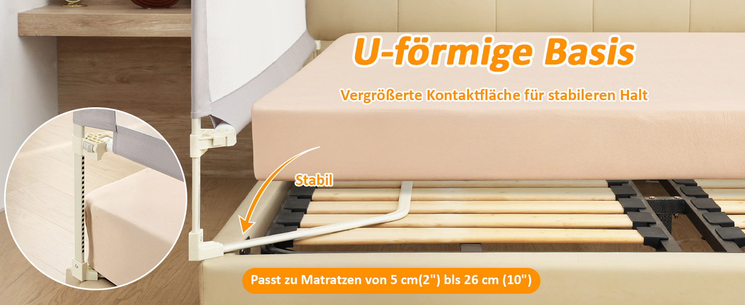 Бортики для ліжка дитячі 3 шт., захисні грати на ліжко для малюків (2x200 см + 1x180 см), сірі, складані