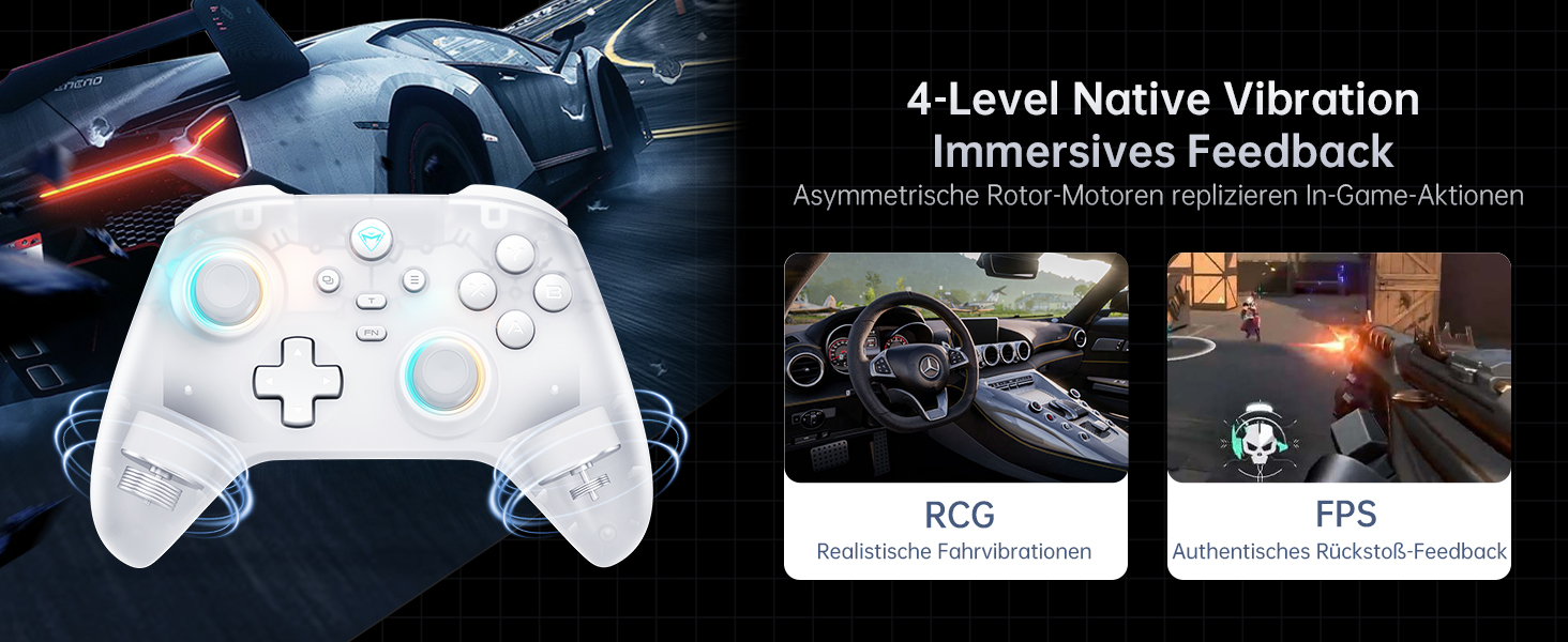 Геймпад Machenike G3V2 для PC, Switch, iOS, Android - Бездротовий контролер з RGB-підсвічуванням та програмованими кнопками