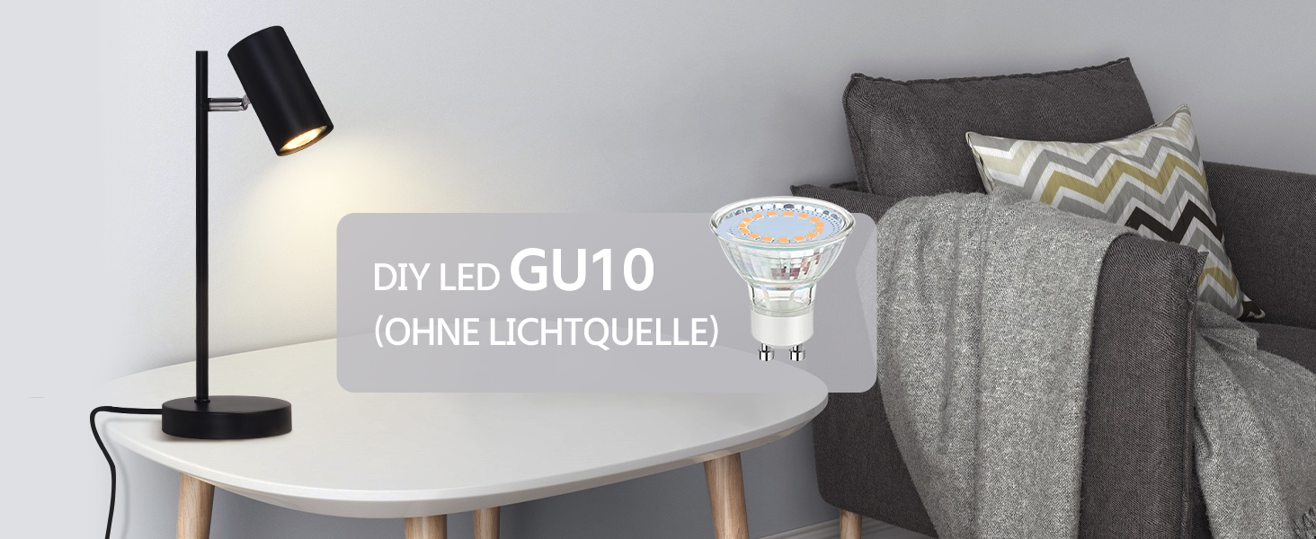 Настільна лампа для вітальні та спальні з регулюванням 350° - металева настільна лампа з вимикачем, для офісу, робочого кабінету (Чорна)