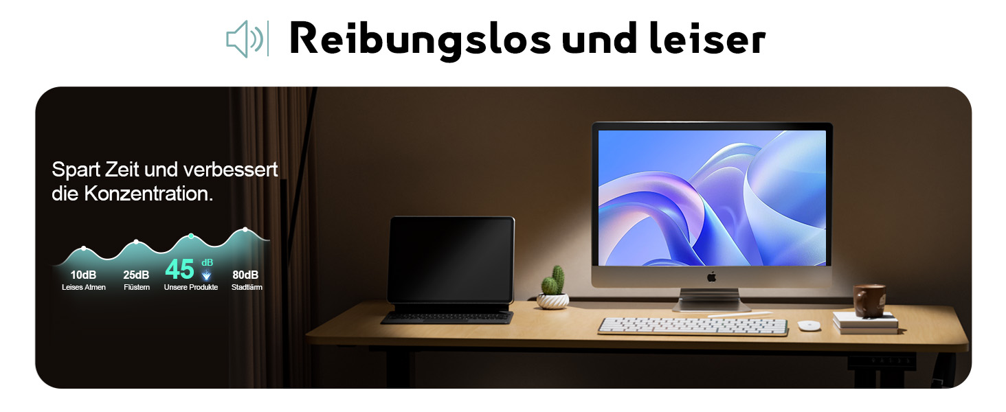 Регульований стіл, електричний, 120x60 см, 3 функції пам'яті, з кабелеуправлінням та гачками. Дерев'яний колір