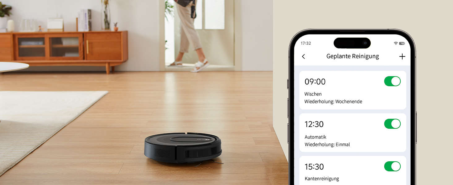 Робот-пилосос Vexilar W7 3-в-1 з функцією миття, 4000Pa, сумісний з Alexa/App, для тварин, килимів, твердих поверхонь