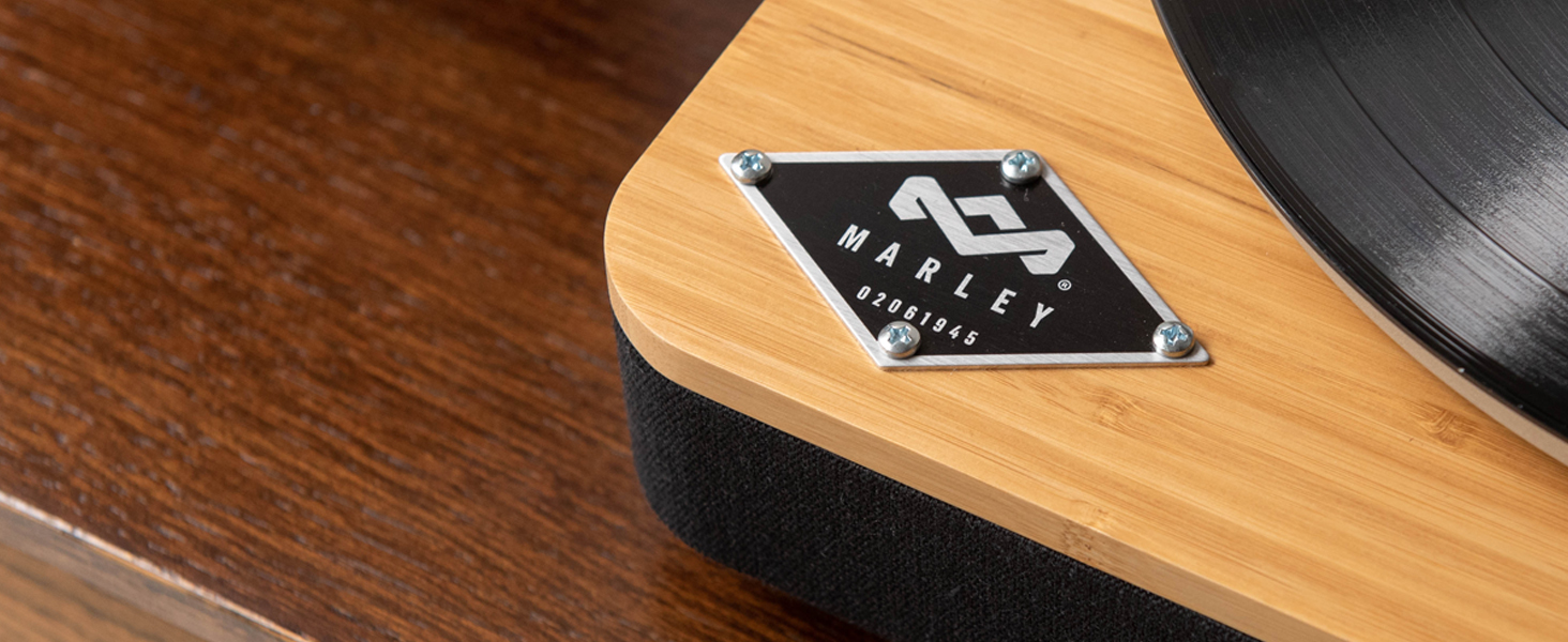 Вініловий програвач House of Marley Stir It Up Wireless Bluetooth, екологічний, 33/45 об/хв, з передпідсилювачем, головкою Audio-Technica, корпус з бамбука