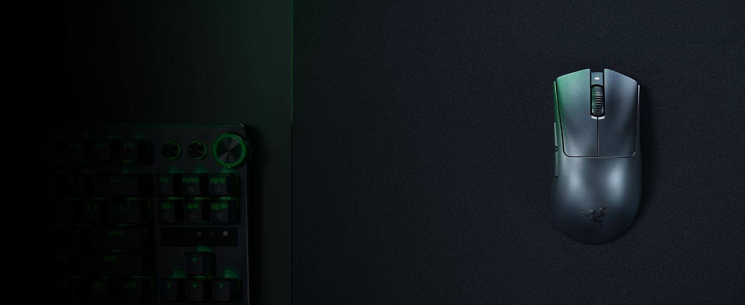 Ігрова бездротова миша Razer DeathAdder V4 Pro — ергономічна, ультралегка (55г), 26K DPI, HyperSpeed, чорна