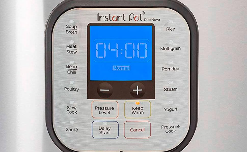 Розумна плита Instant Pot 7-в-1 5.7 л - скороварка, мультиварка, рисоварка, сотейник, йогуртниця, пароварка та підігрівач їжі, чорна/нержавіюча сталь (Duo Nova, 5.7 л)