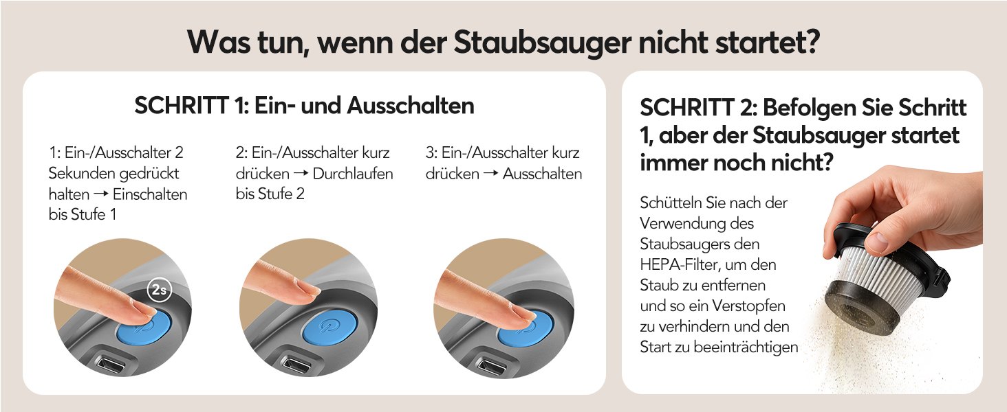 Акумуляторний ручний пилосос для авто та дому, 25000Па, бездротовий з HEPA-фільтром та набором насадок, білий