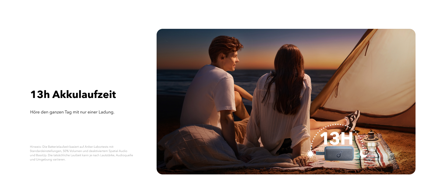 Soundcore Motion 300: Bluetooth-динамік з BassUp, SmartTune, 30W, 13 годин, IPX7, для саду, кемпінгу та піших прогулянок (блакитний)