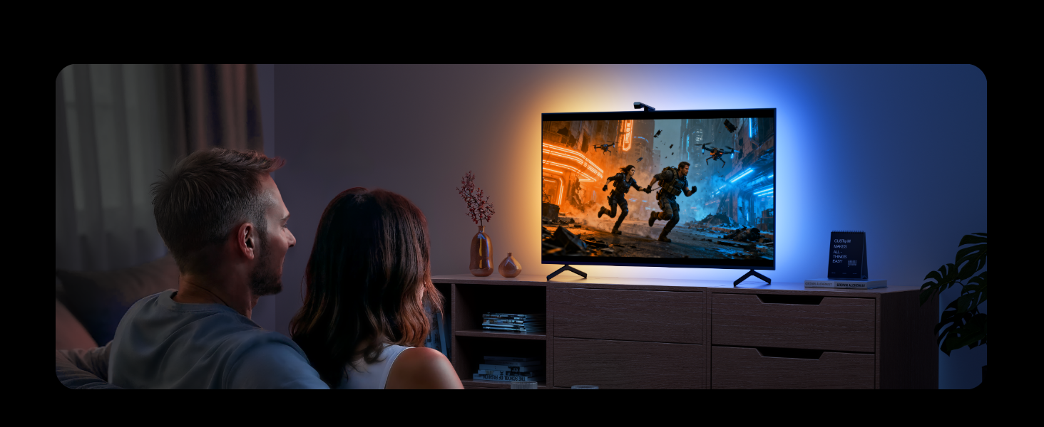 Розумна підсвітка для телевізора Govee TV Backlight 3 Lite з Fish-Eye корекцією, для ТВ 55-65 дюймів (1.8м)