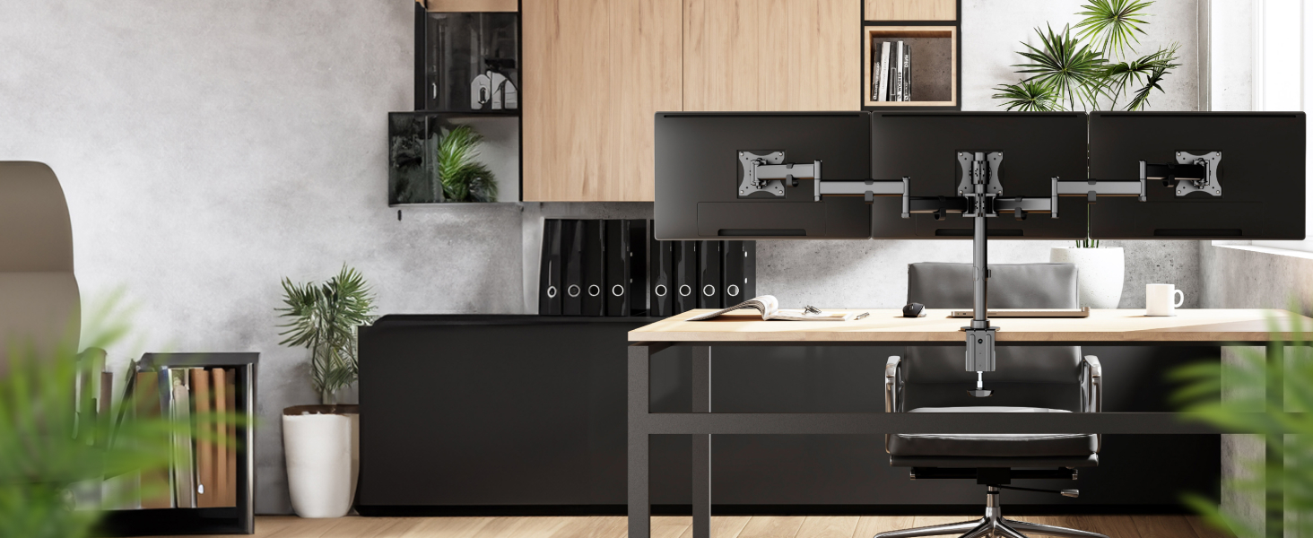 Підставка для монітора RICOO 2 монітори, Dual Monitor Arm, TS7811, чорний