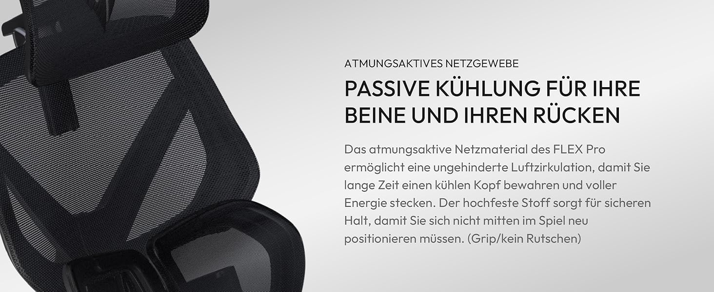 Ігровий крісло ThunderX3 Flex Pro Loft | Ергономічне крісло для офісу та геймінгу з тканини, регулювання 19D, 5D підлокітники, механіка SYNC6, дихаюче (Чорний)