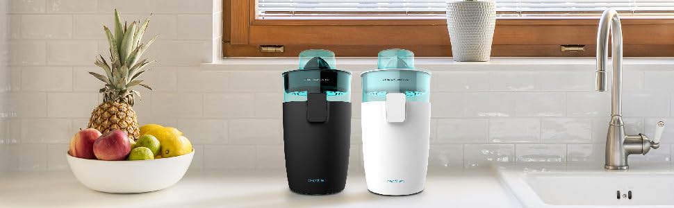 Електричний цитрусовий соковитир Cecotec TowerAdjust Easy, 350 Вт, з регулятором м'якоті та двома знімними конусами, сталь, 0.5 л