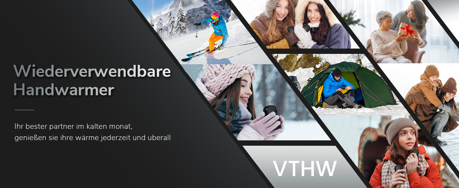 Електричний грієчка для рук, перезаряджуваний, USB, набір 2 шт. (сірий)