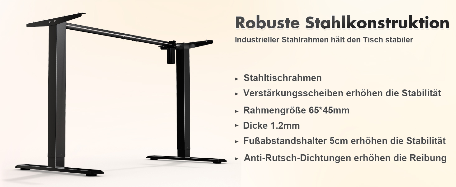 Регульований стіл Devoko, електричний, 120x60 см, чорний: стіл для стоячи та сидячи, з пам'яттю