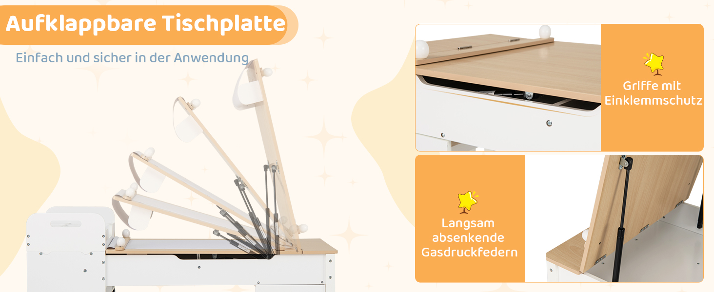 Дитячий стіл COSTWAY 3 в 1 з 2 стільцями: стіл для малювання, мольберт, місце для зберігання. Дерев'яний дитячий стіл-трансформер, 120 x 60 x 60 см (натуральний колір).