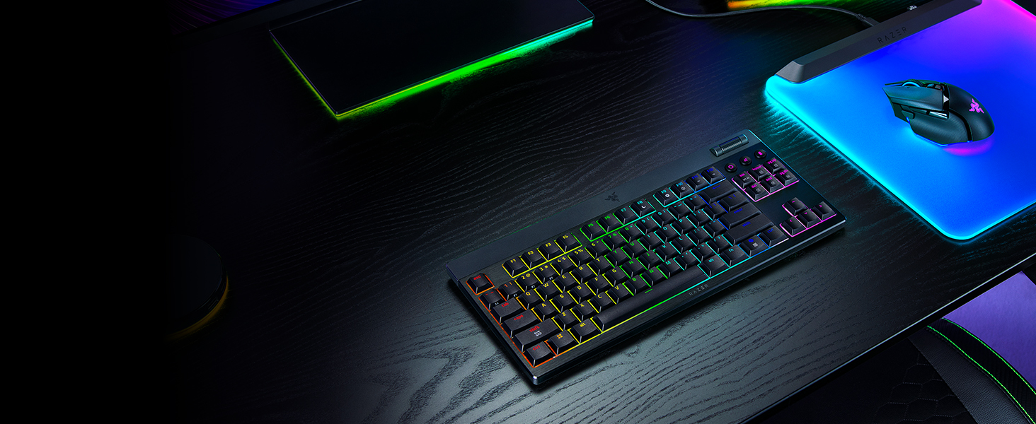 Механічна ігрова клавіатура Razer BlackWidow V4 TKL з Green Switch (QWERTZ DE, RGB Chroma, 6 макро-клавіші)