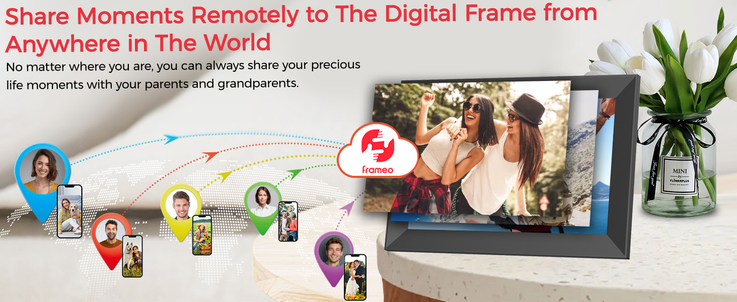 Frameo Цифровий фоторамка WiFi 10.1