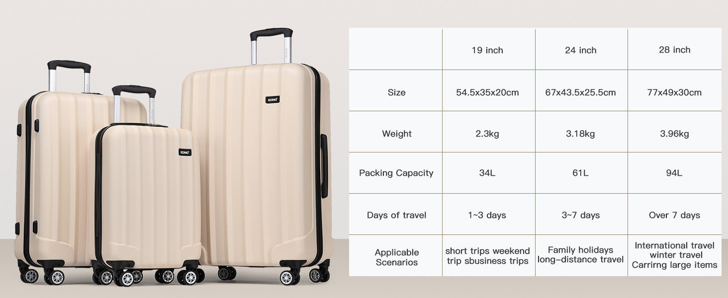 Чемодан-валіза на колесах з ABS-пластику, сірий, L - міцний та легкий, з кодовим замком